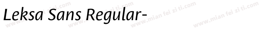 Leksa Sans Regular字体转换
